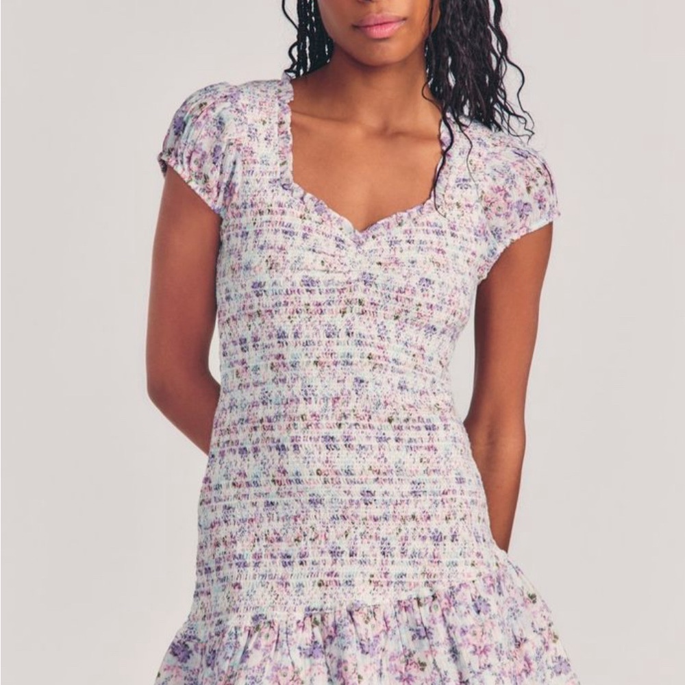 Loveshack Purple Floral Trevor Mini Dress
